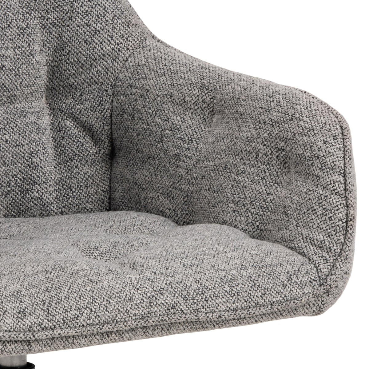 Eetkamerstoel Harstad grijs bouclé - set van 2