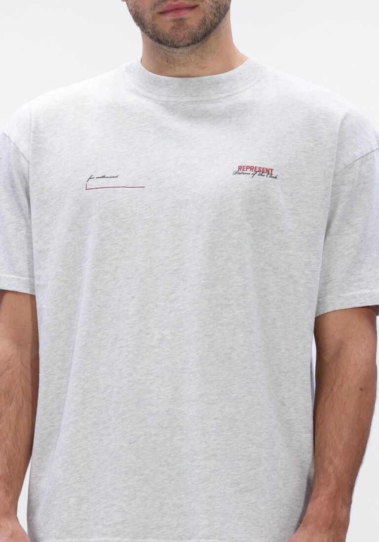 grijze represent t-shirt patron of the club t-shirt