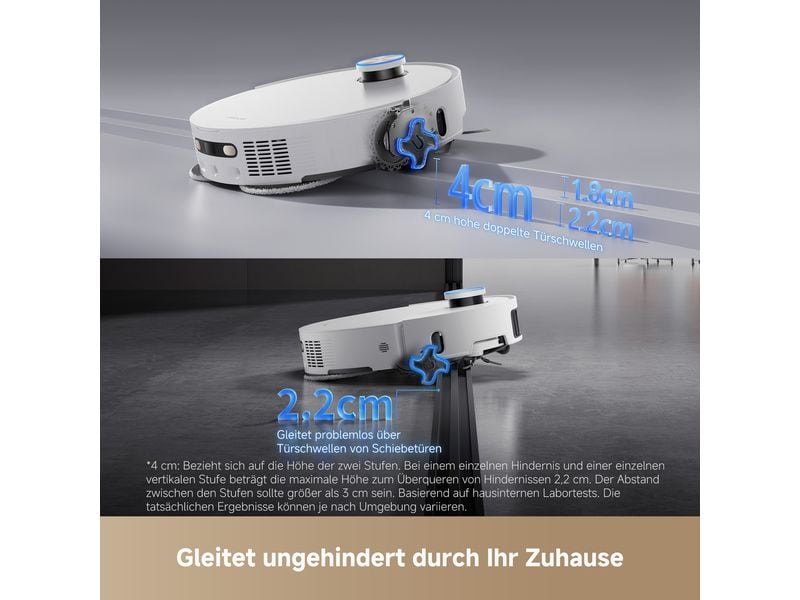 Dreame Saug- und Wischroboter L50 Pro Ultra Weiss Roboterstaubsauger mit Basisstation