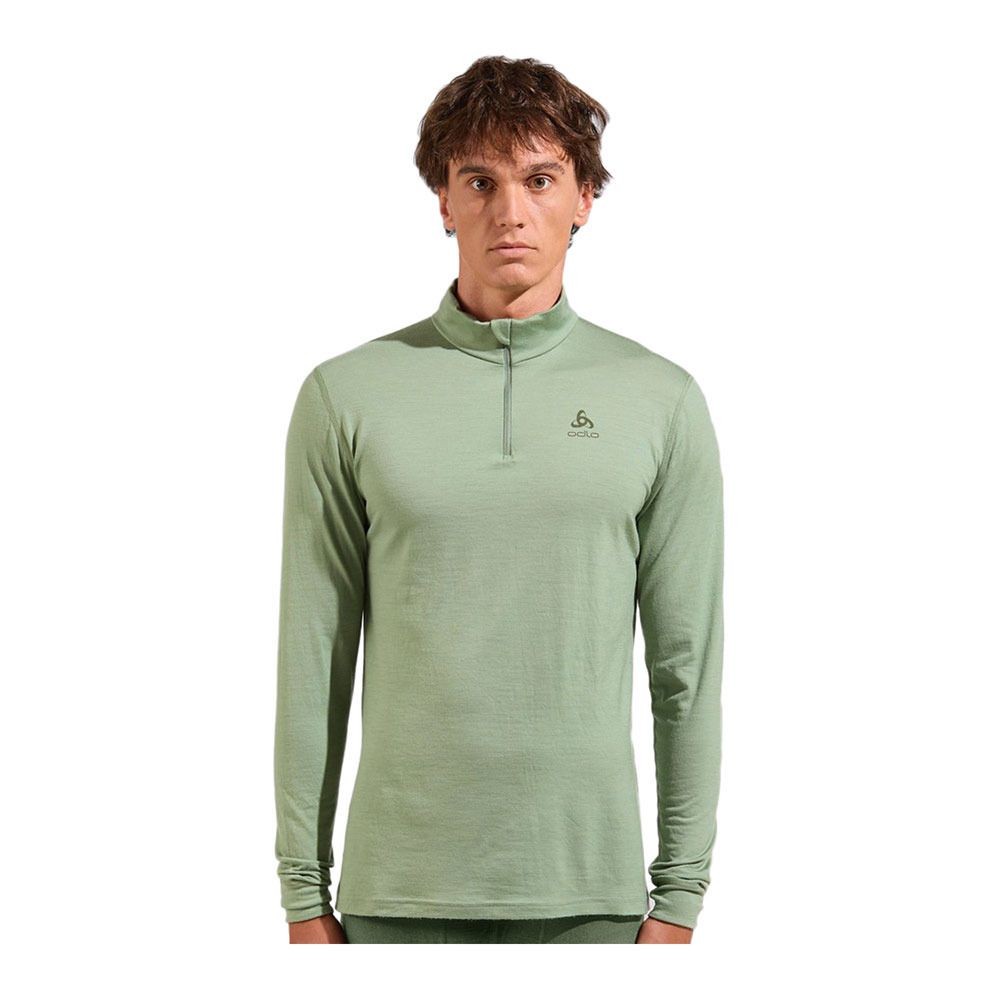 Odlo MERINO 200 - Sous-couche Homme matte green