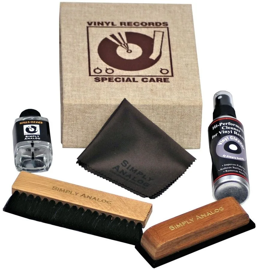 Simply Analog Delux Cleaning Boxset Brun Produits d'entretien vinyles