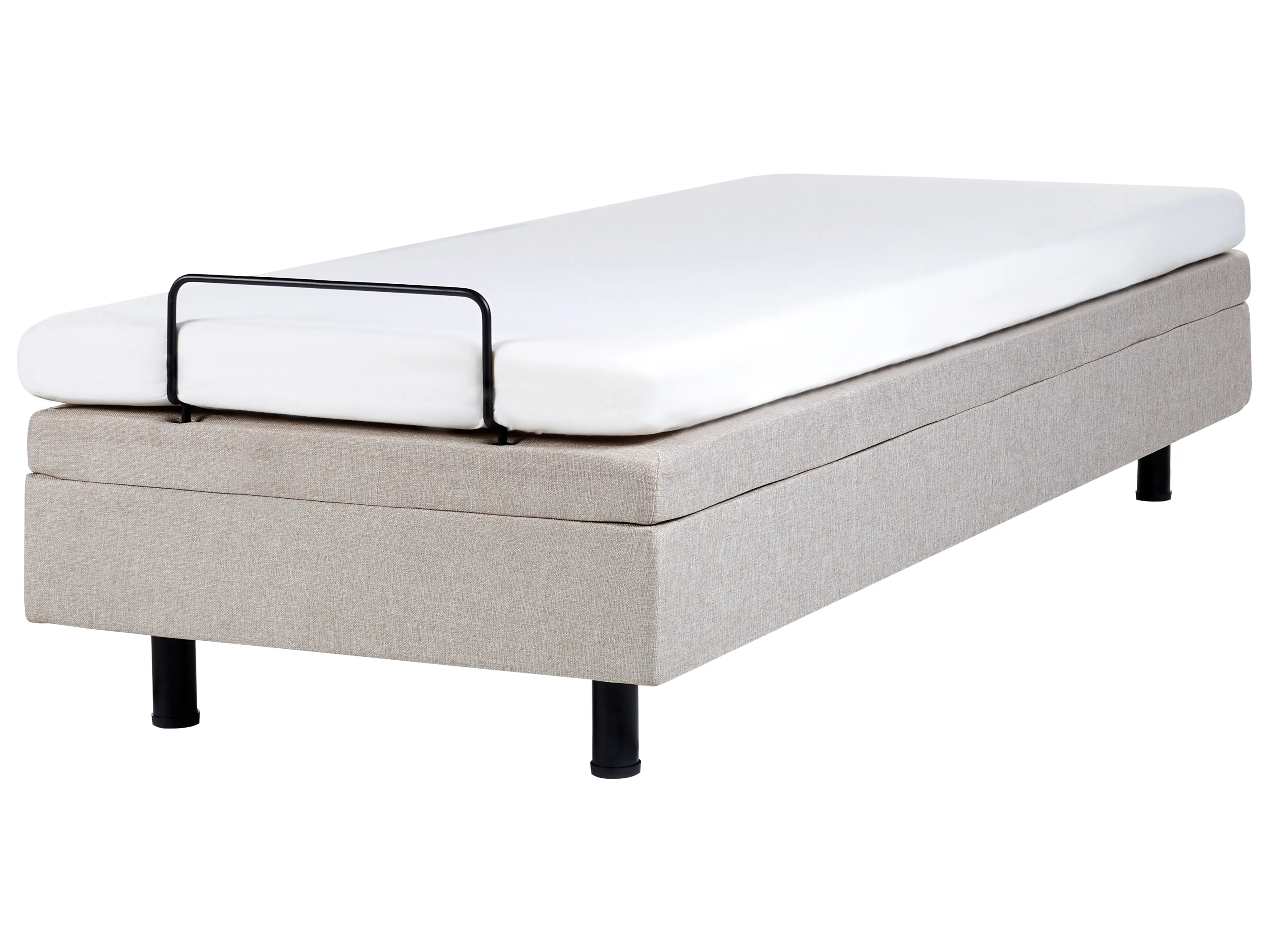 Verstelbaar bed zonder hoofdbord Stof DUKE 90 x 200 cm Beige