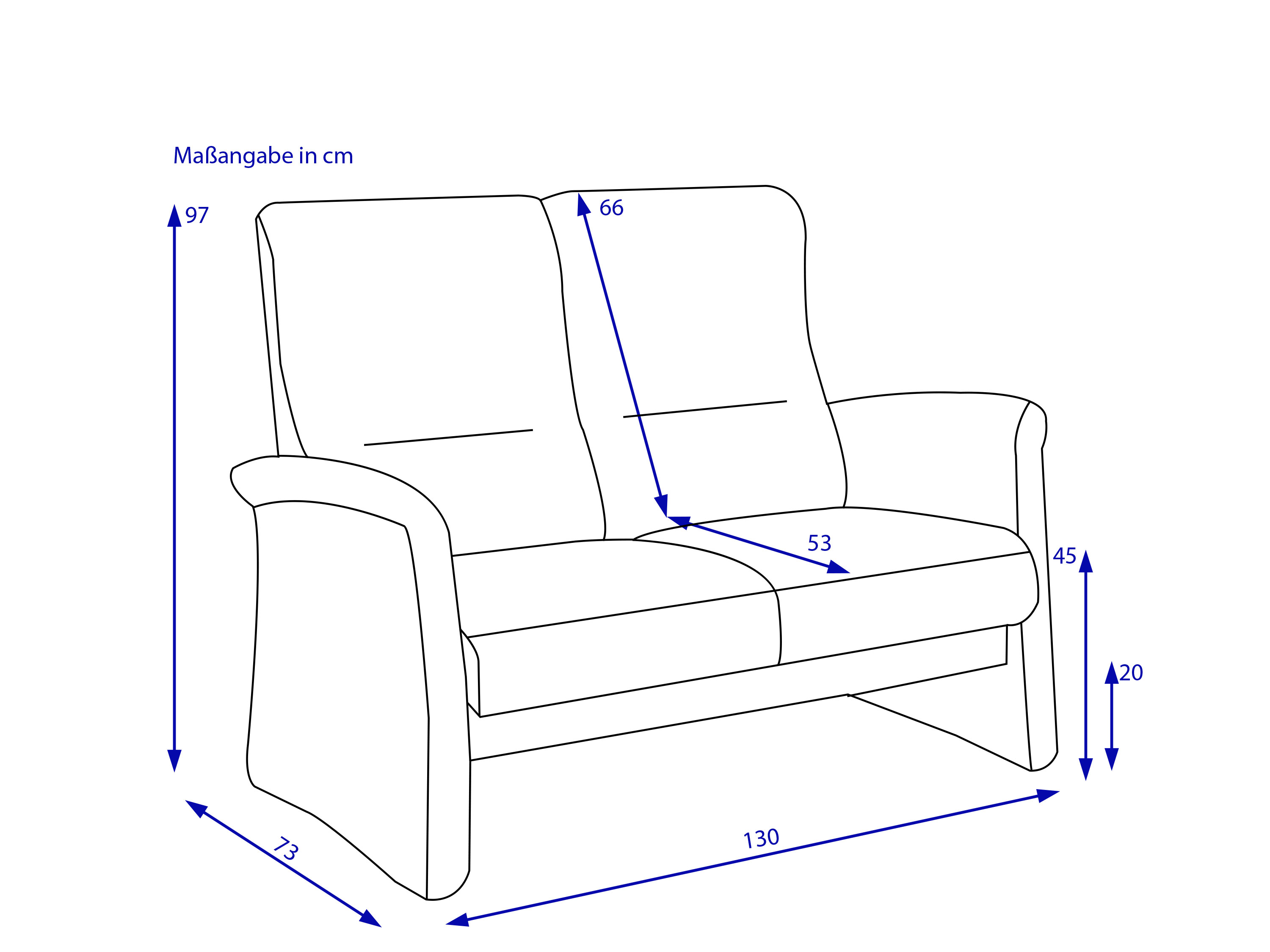Sofa 2 Sitzer BPW BODENSEE 1
