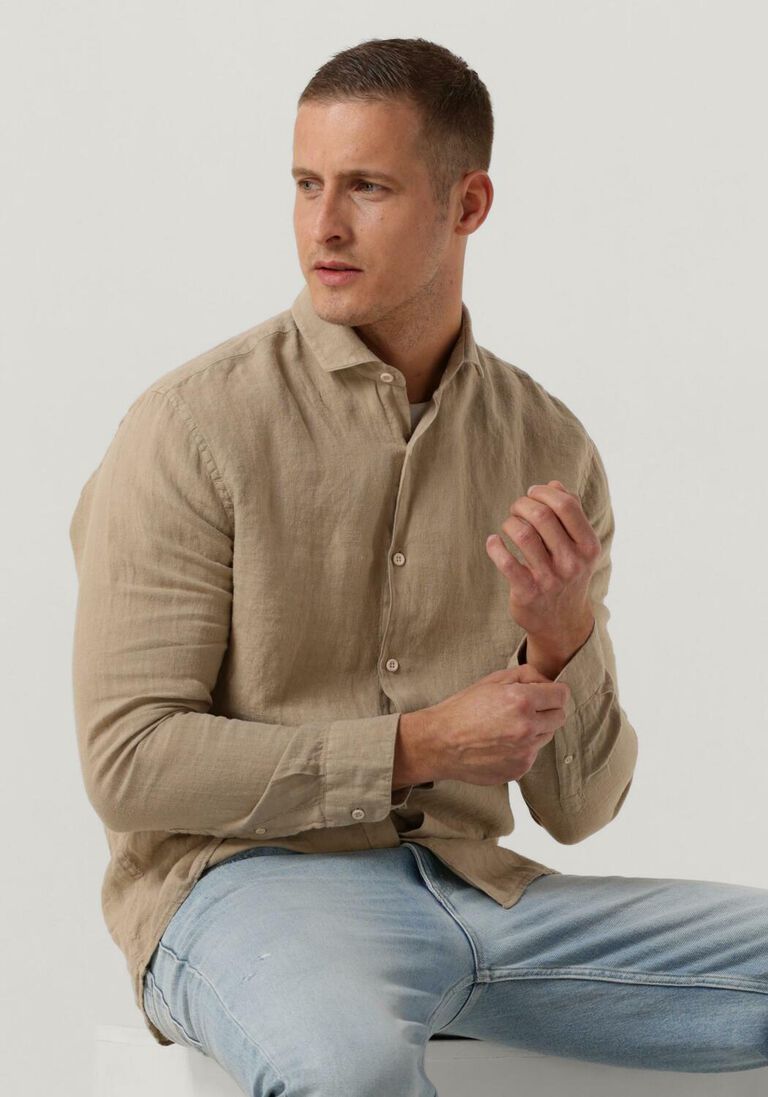 THE GOODPEOPLE beige the goodpeople casual overhemd soho