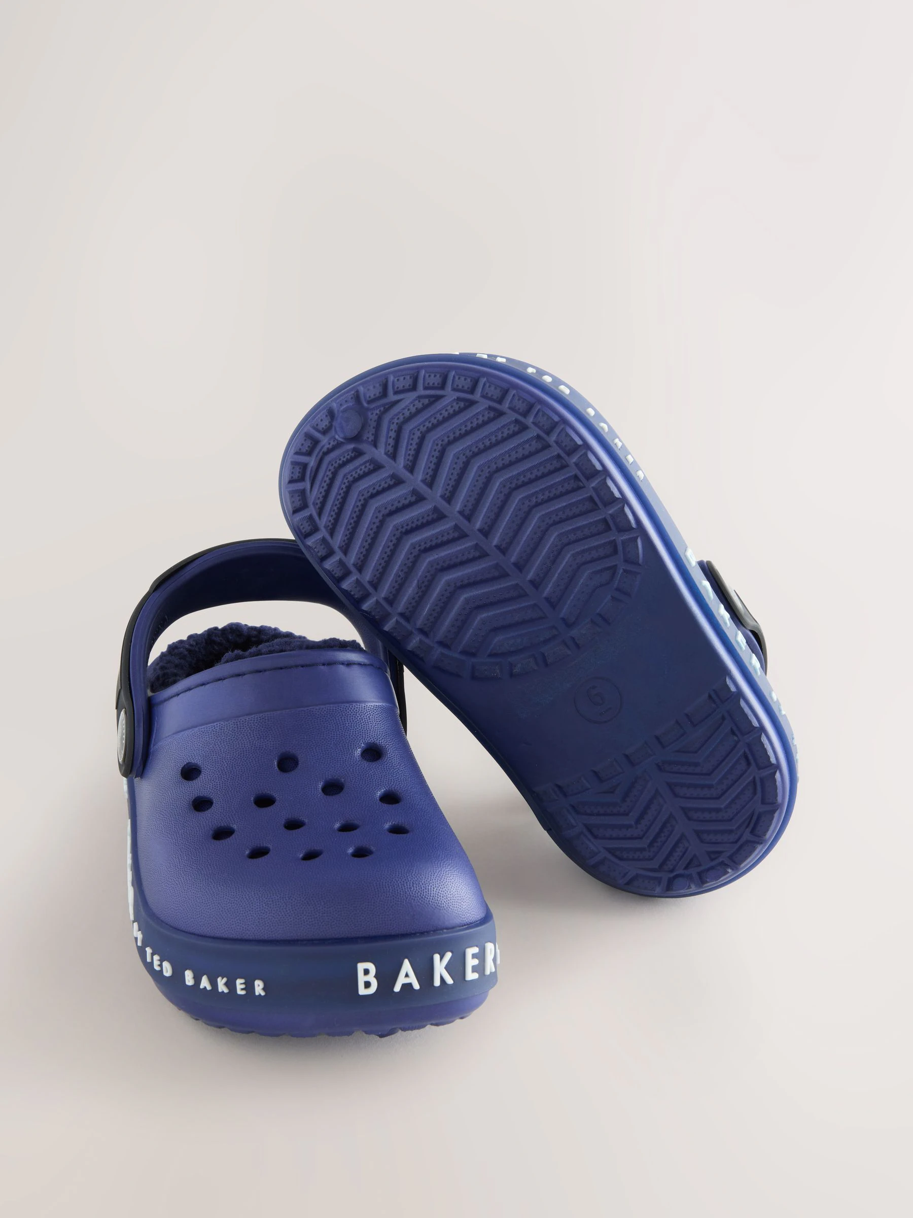 Blauw - Baker by Ted Baker Borg Lined Clog Slippers