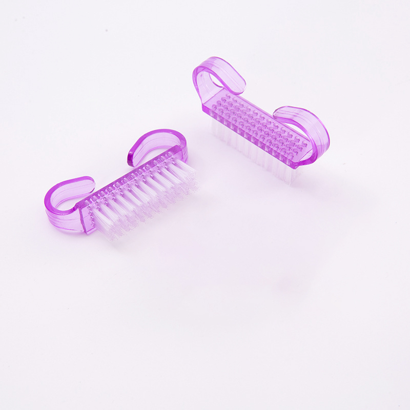 (2er Set) Nagelbürste Nail Brush Handwaschbürste mit Griff - Lila
