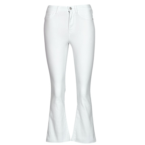 Noisy May - NMSALLIE HW KICK FLARED JEANS VI163BW S* - Blanc