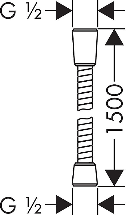 Flexible de douche Hansgrohe Sensoflex 1m50