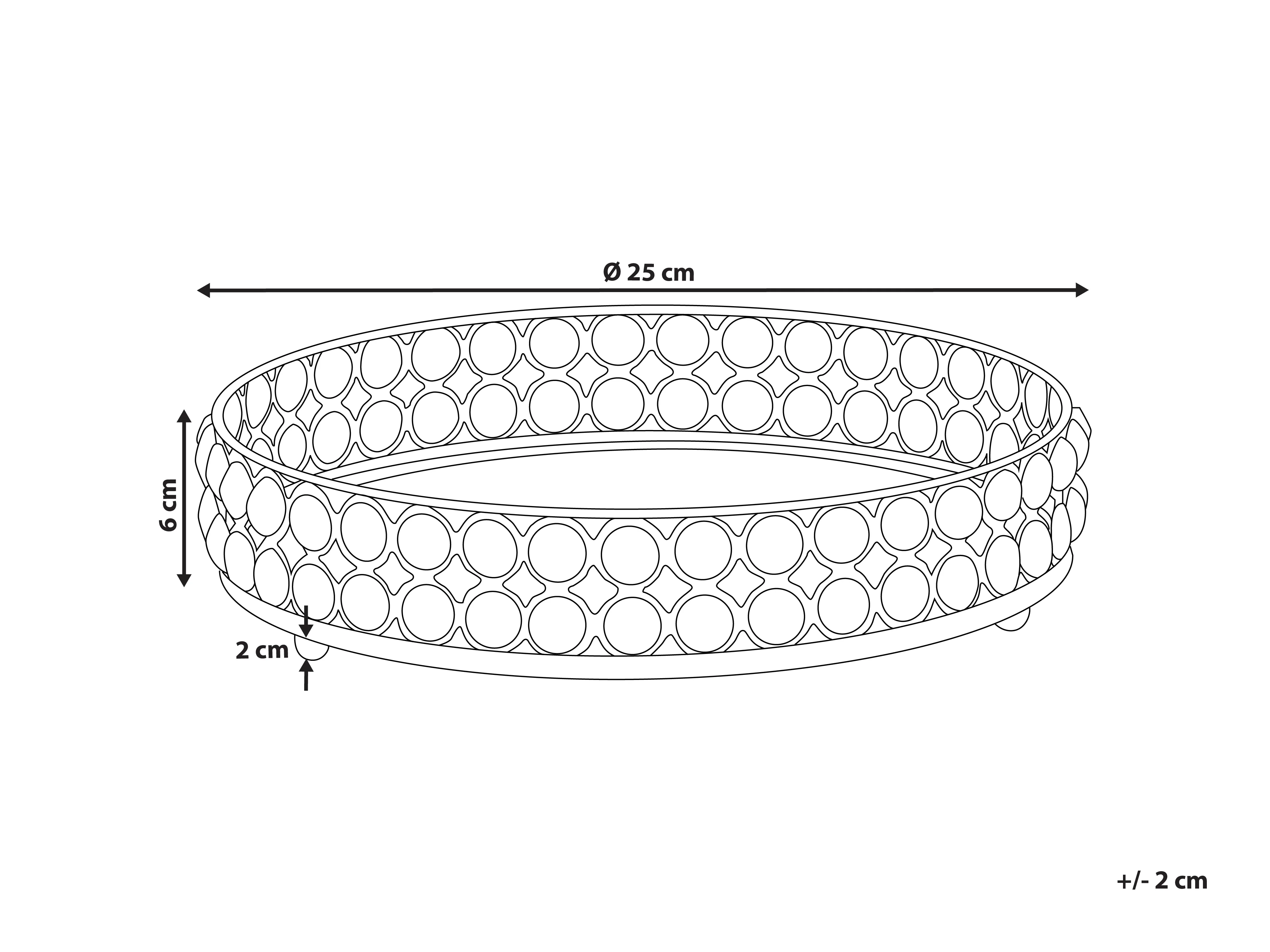 Decoratief dienblad VATAN Glas Zilver