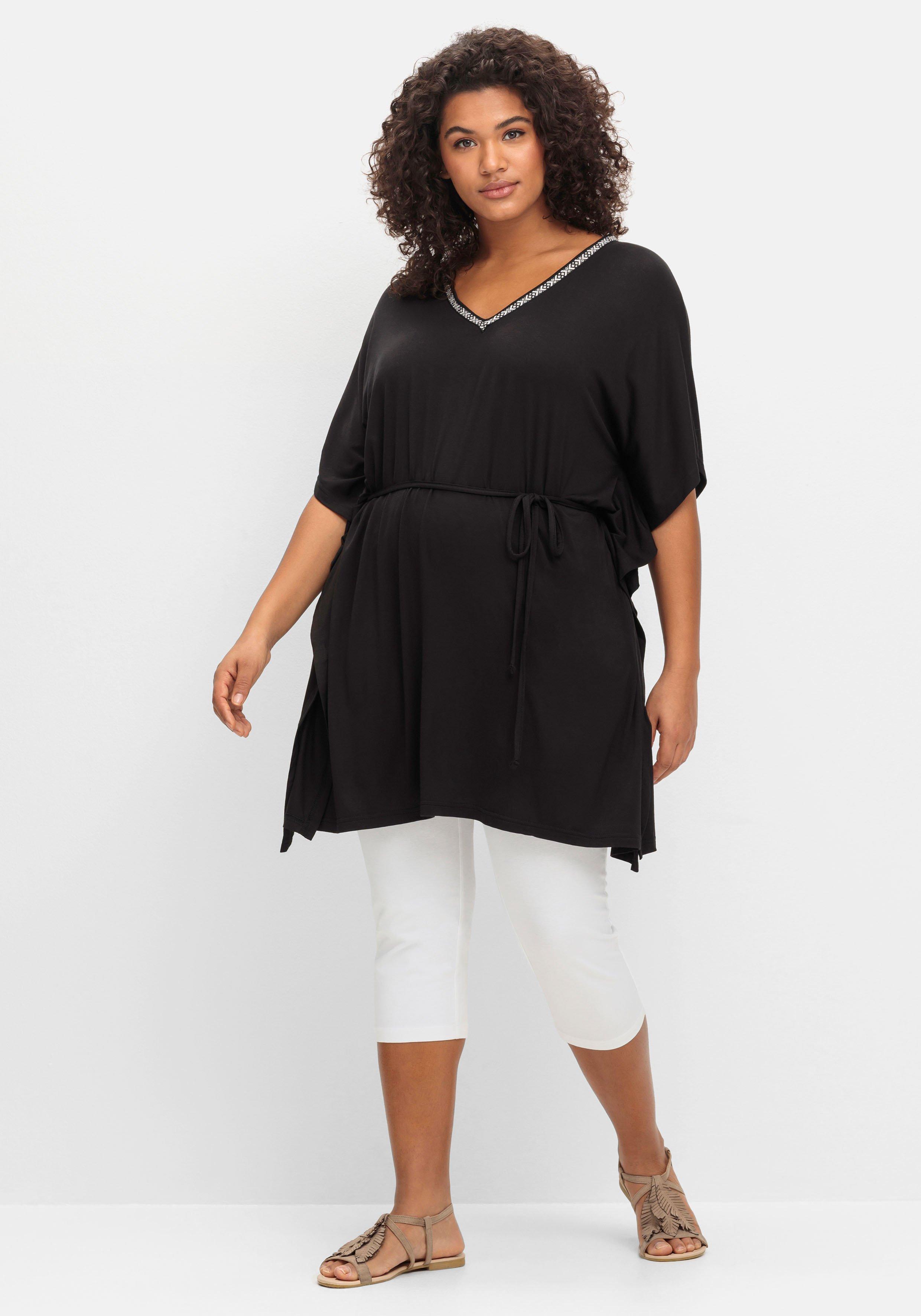 Shirttunika mit Taillen-Bindeband