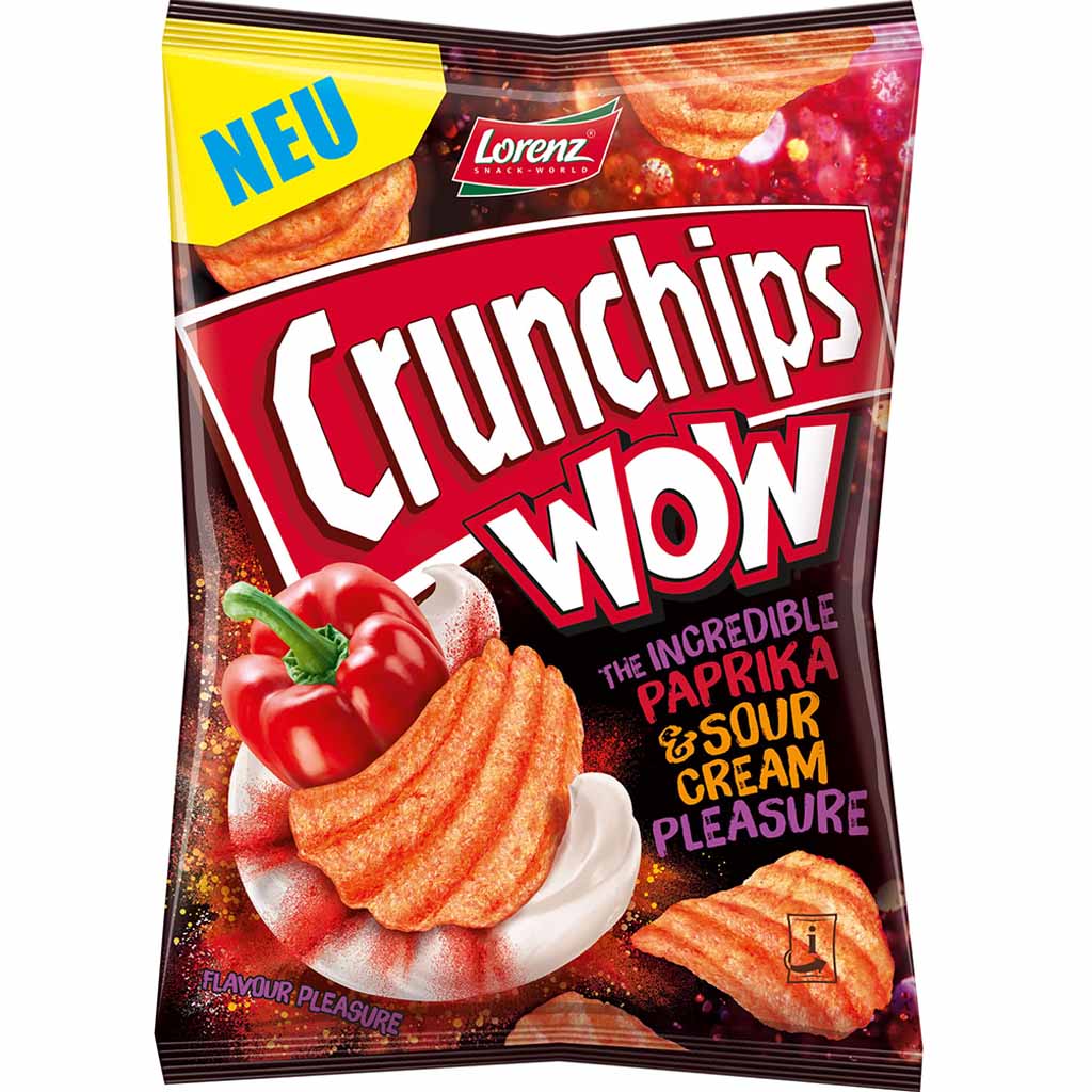 Lorenz Crunchips WOW Paprika & Sour Cream 110g MHD:1.5.25