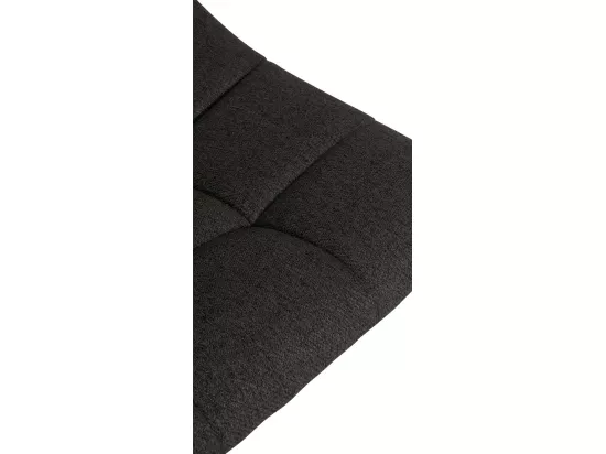Tabouret de bar - Tissu & Métal - Gris foncé - Jerry