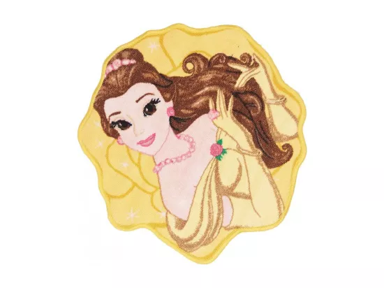 Tapis enfant 67x67 Lavable 30° BELLE jaune