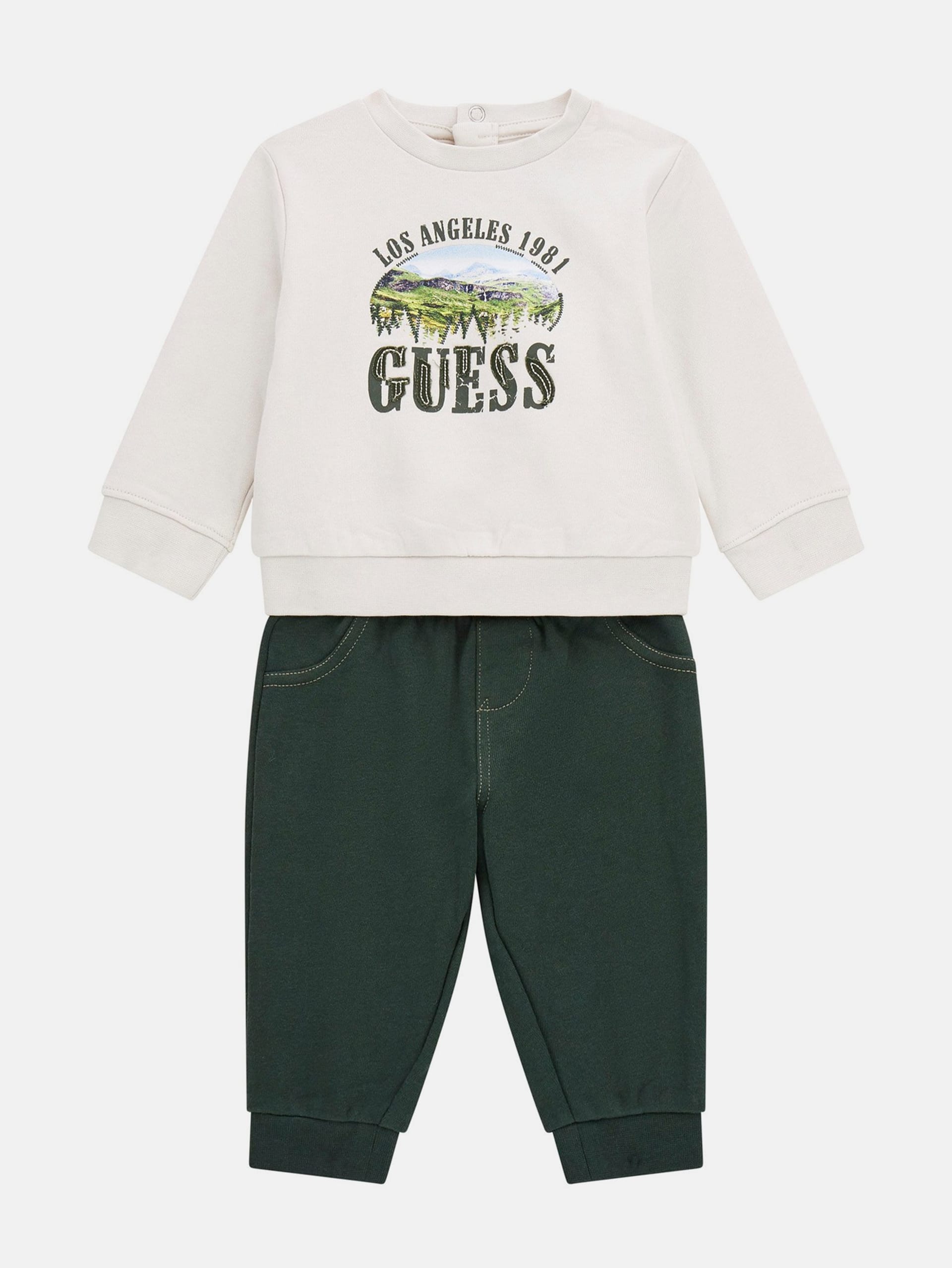 Conjunto de moletom e calça de moletom com logo ecológico (0-24 meses)