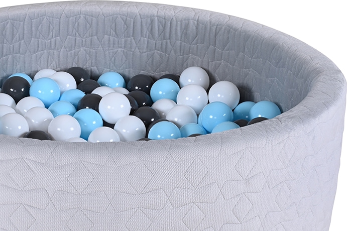 Knorrtoys® Bällebad »Soft, Geo Grey« mit 300 Bälle creme/Grey/lightBlue; Made in Europe
