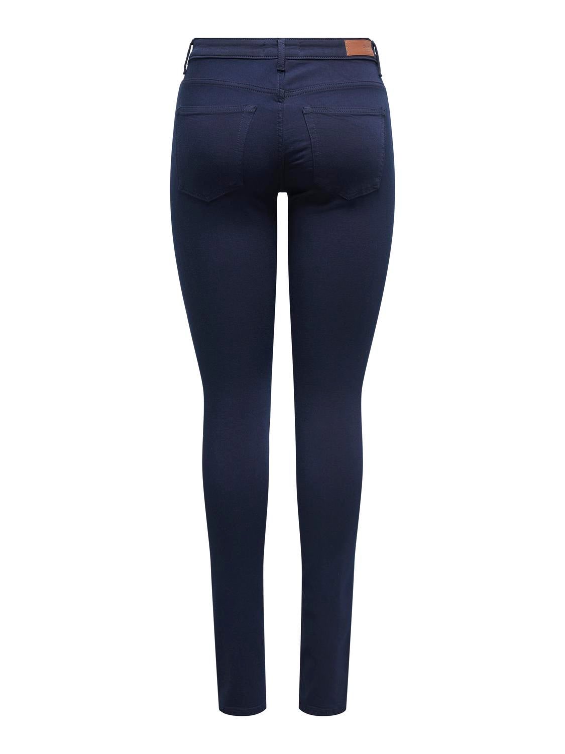ONLBLUSH Mittlere Taille Skinny Fit Jeans Dark Blue Denim