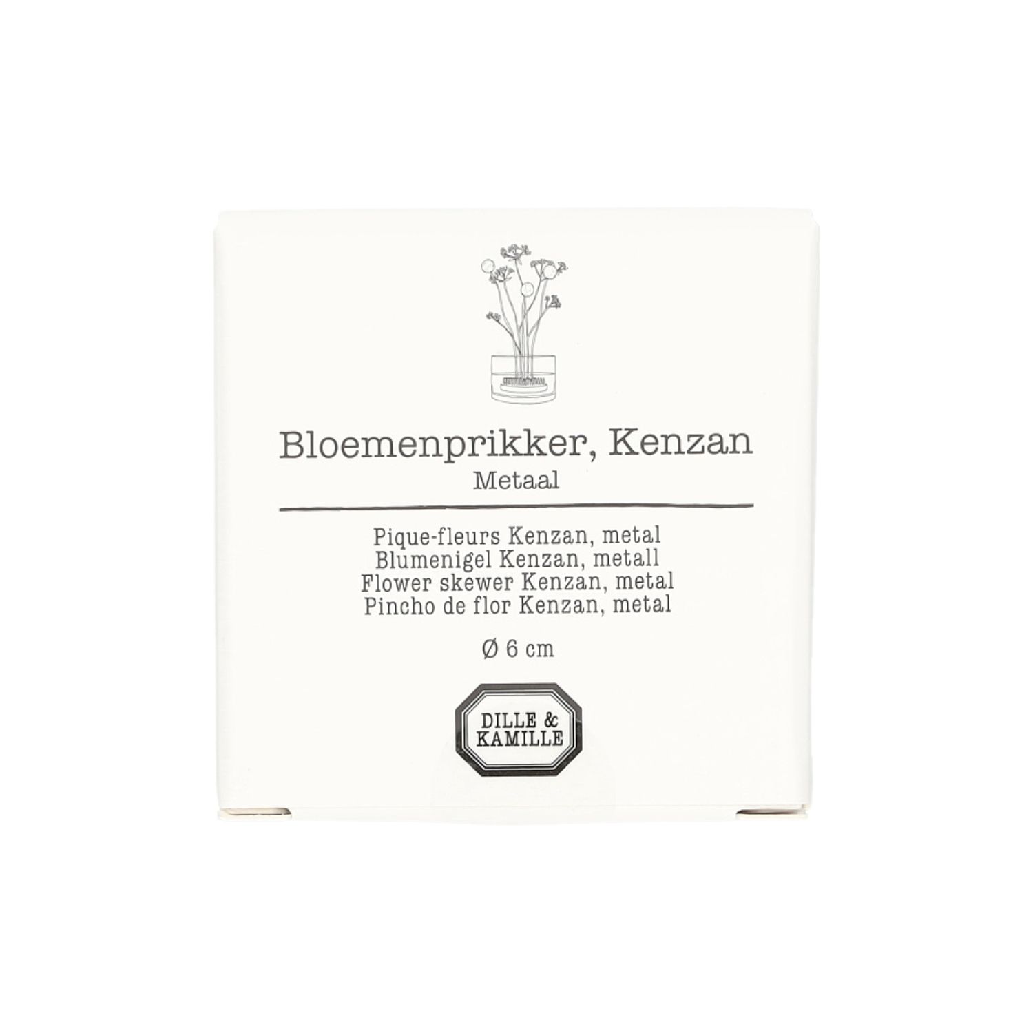 Bloemenprikker kenzan, metaal en rubber, Ø 6 cm