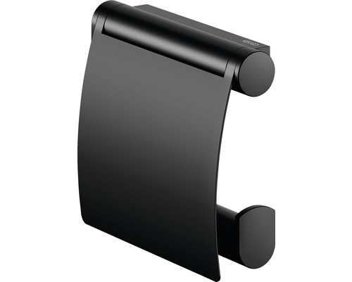 KEUCO Plan Black Selection toiletrolhouder met deksel, matzwart, 14960370000
