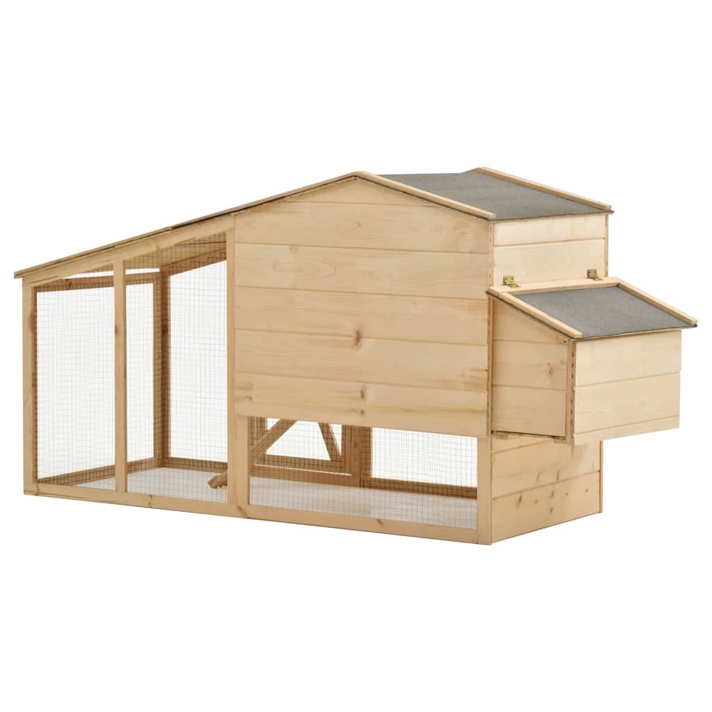 Poulailler bois de pin massif 178x67x92 cm