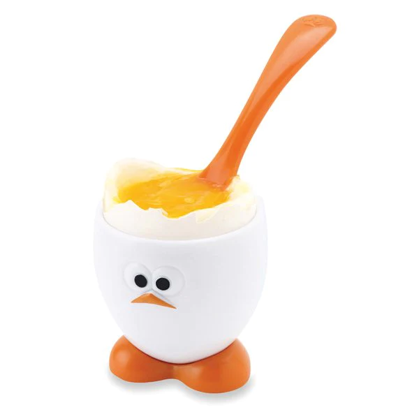 4 coquetiers et cuillères Egg Head