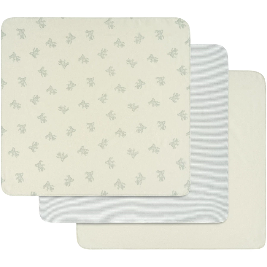Alvi® Molton-Windeln 3er Pack Teddy 1961 80 x 80 cm