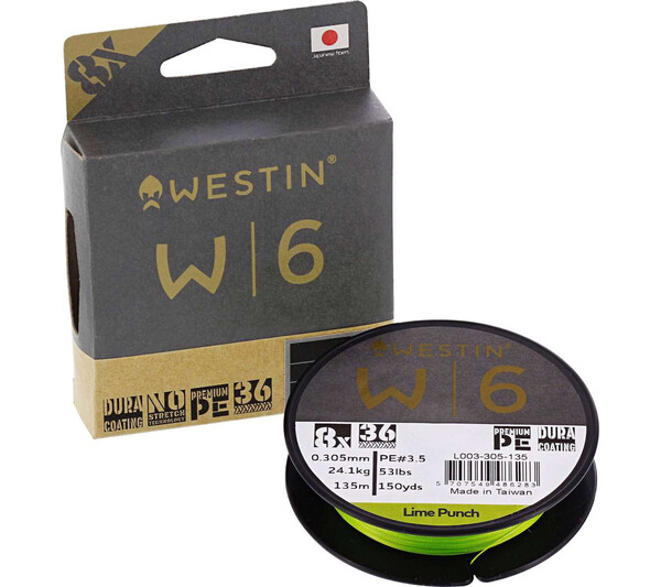 Tresse Westin W6 8 Braid Lime Punch 135m