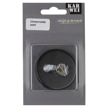 KARWEI cilinder rozet rond zwart (aluminium)