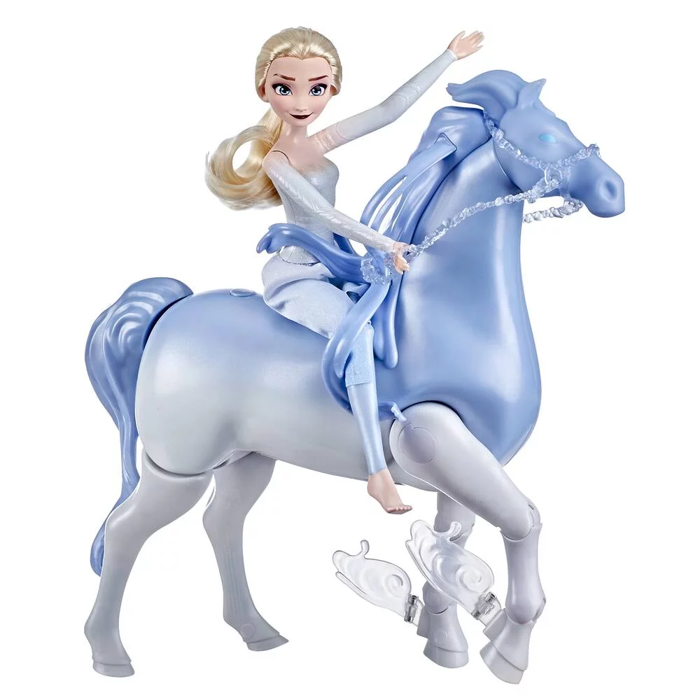LA REINE DES NEIGES - POUPEE ELSA  30 CM ET SON CHEVAL  NOKK 23 CM  INTERACTIF
