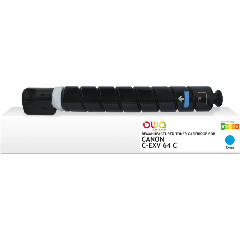 Toner remanufacturé OWA - standard - Cyan - pour CANON C-EXV 64