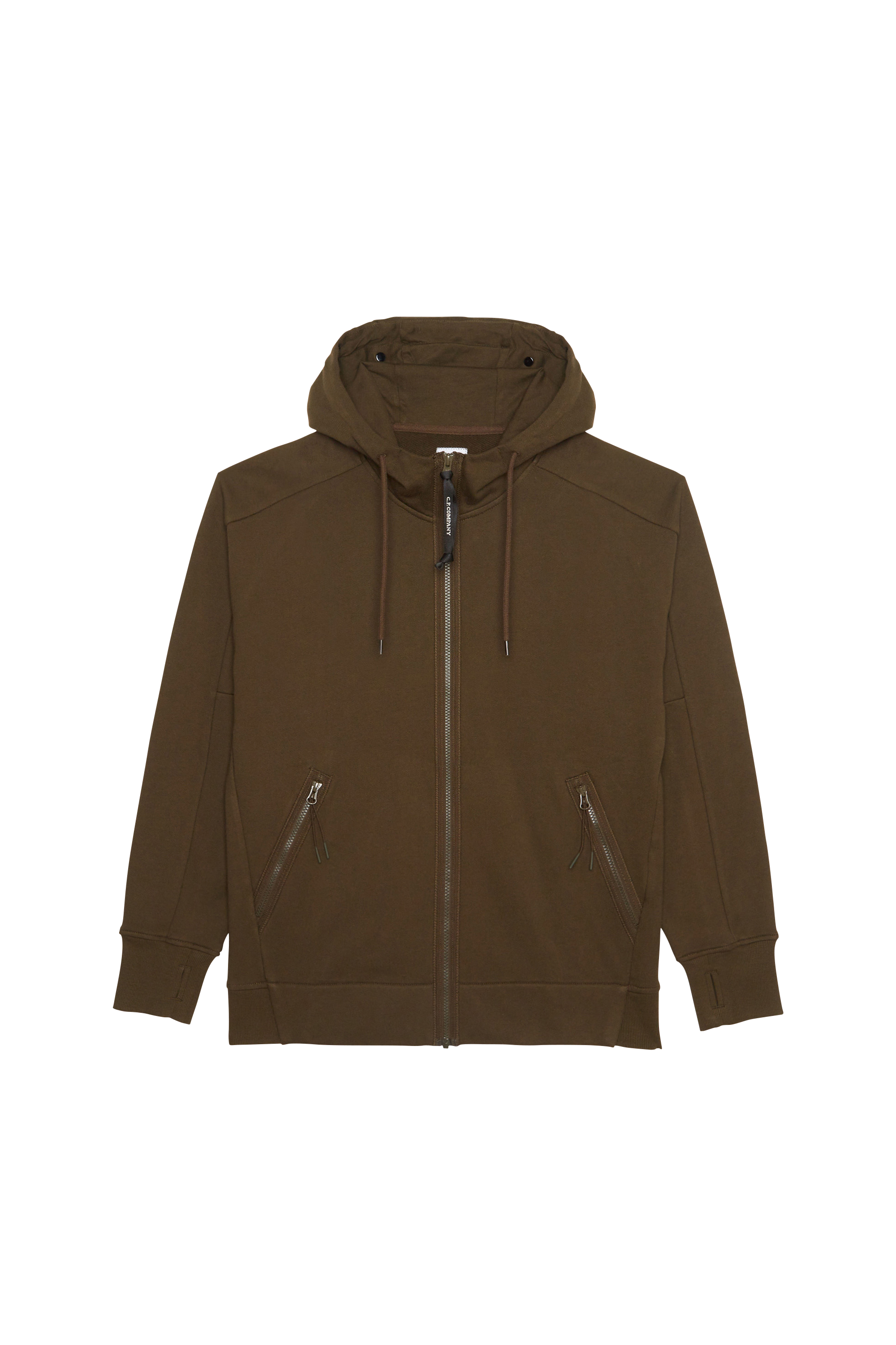 C.P. COMPANY Veste zippée DIAGONAL RAISED FLEECE ZIPPED GOGGLE HOODIE Vert