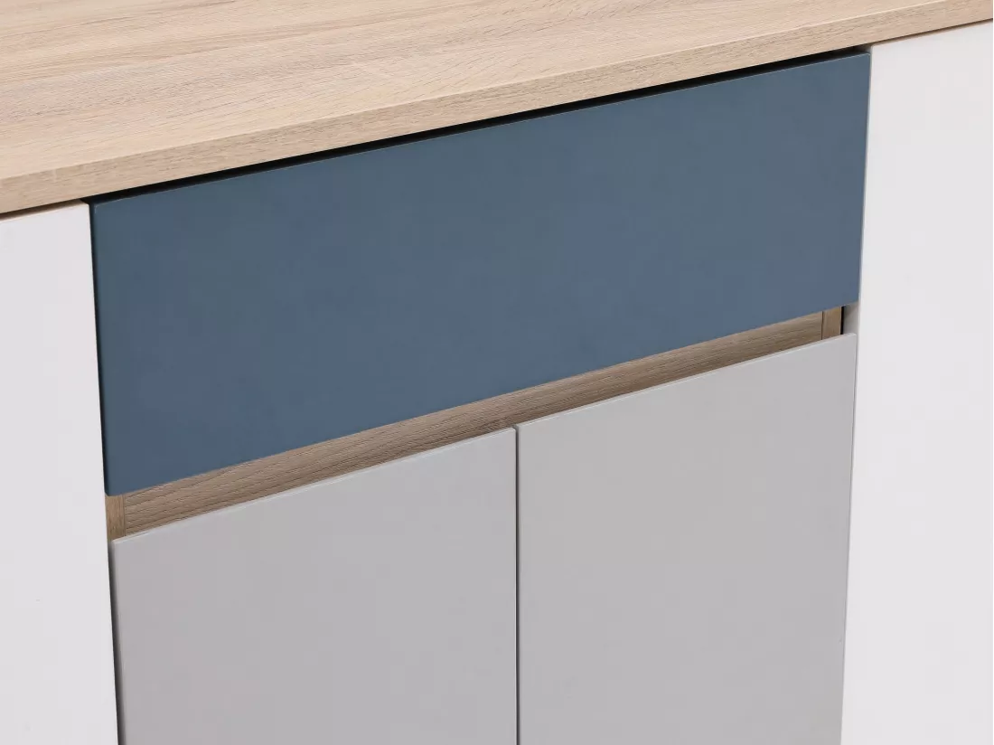 Buffet avec 4 portes et 1 tiroir - Multicolore - FILUTIA