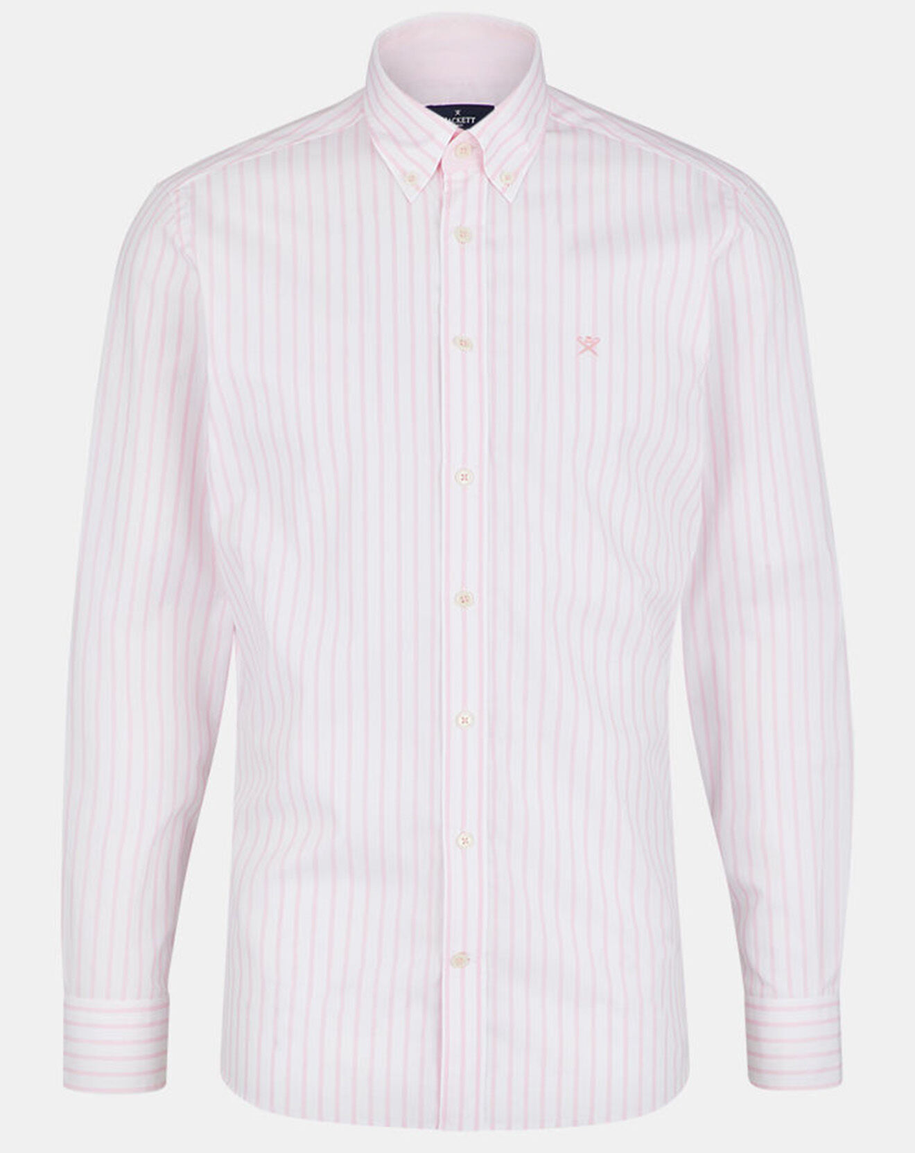 Hackett London Chemise baton large à rayures rose/blanc