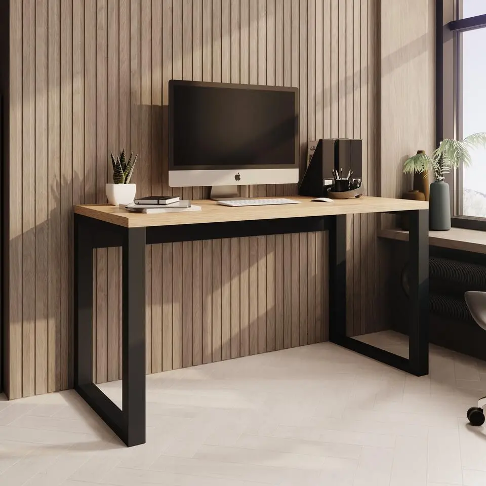 Meubella - Manhattan - Bureau - Eiken - 135x65 cm