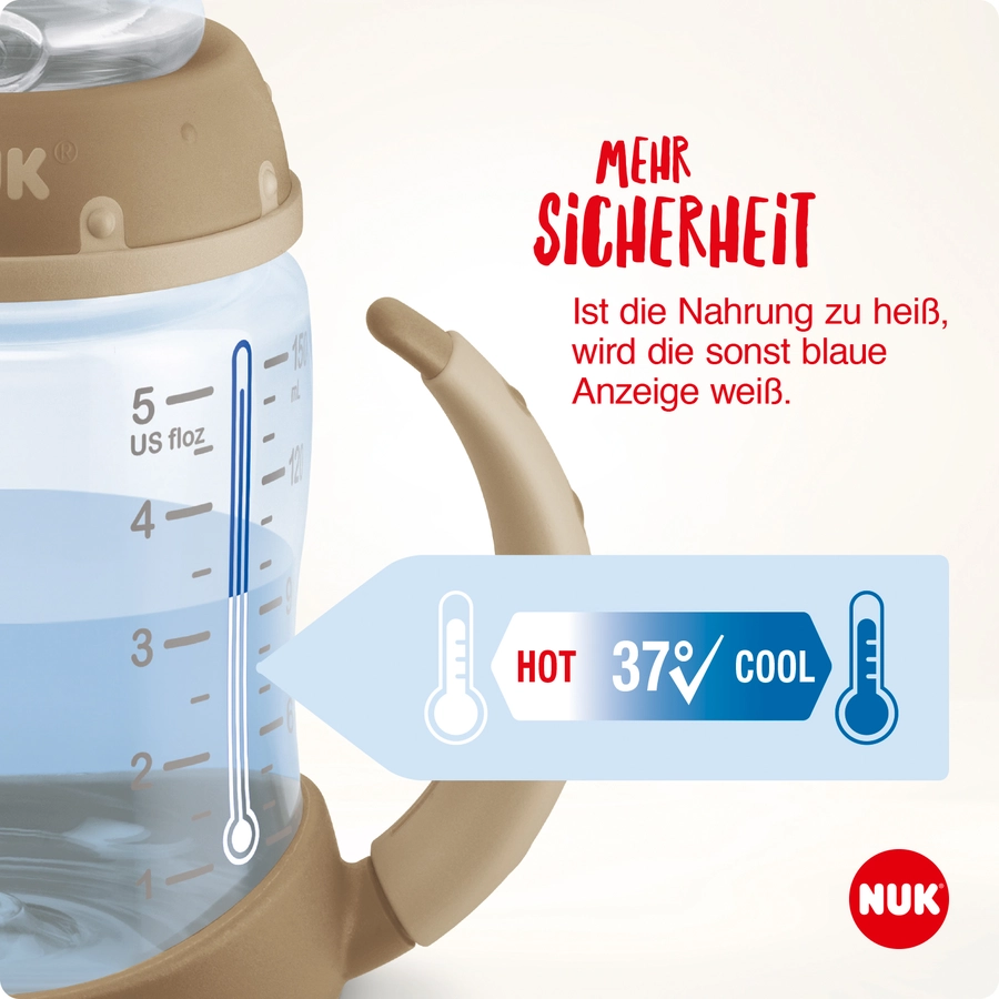NUK Trinklernflasche First Choice Minnie Maus 150 ml, grau