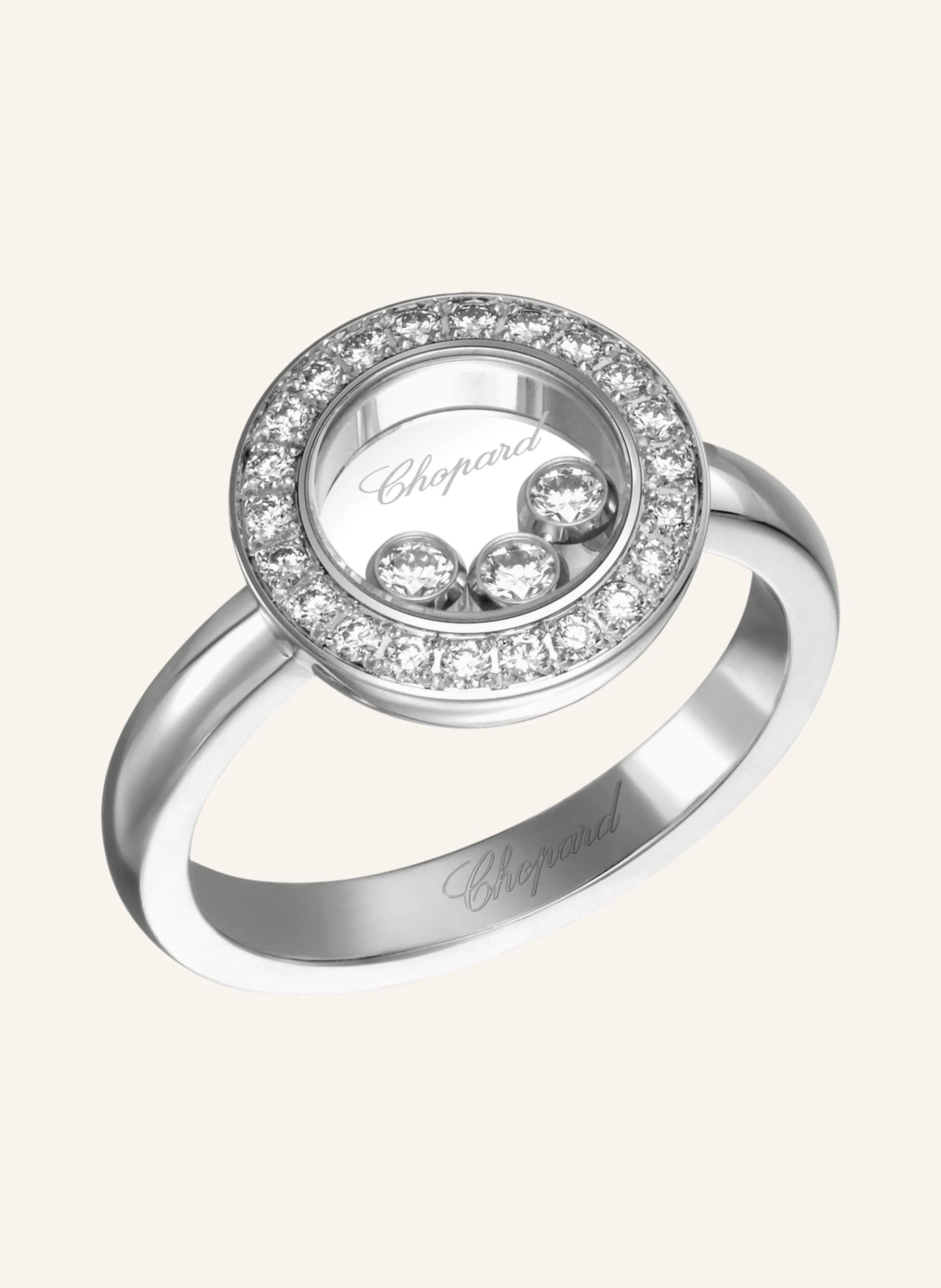 Chopard Ring HAPPY DIAMONDS ICONS Ring aus 18 Karat Weißgold und Diamanten
