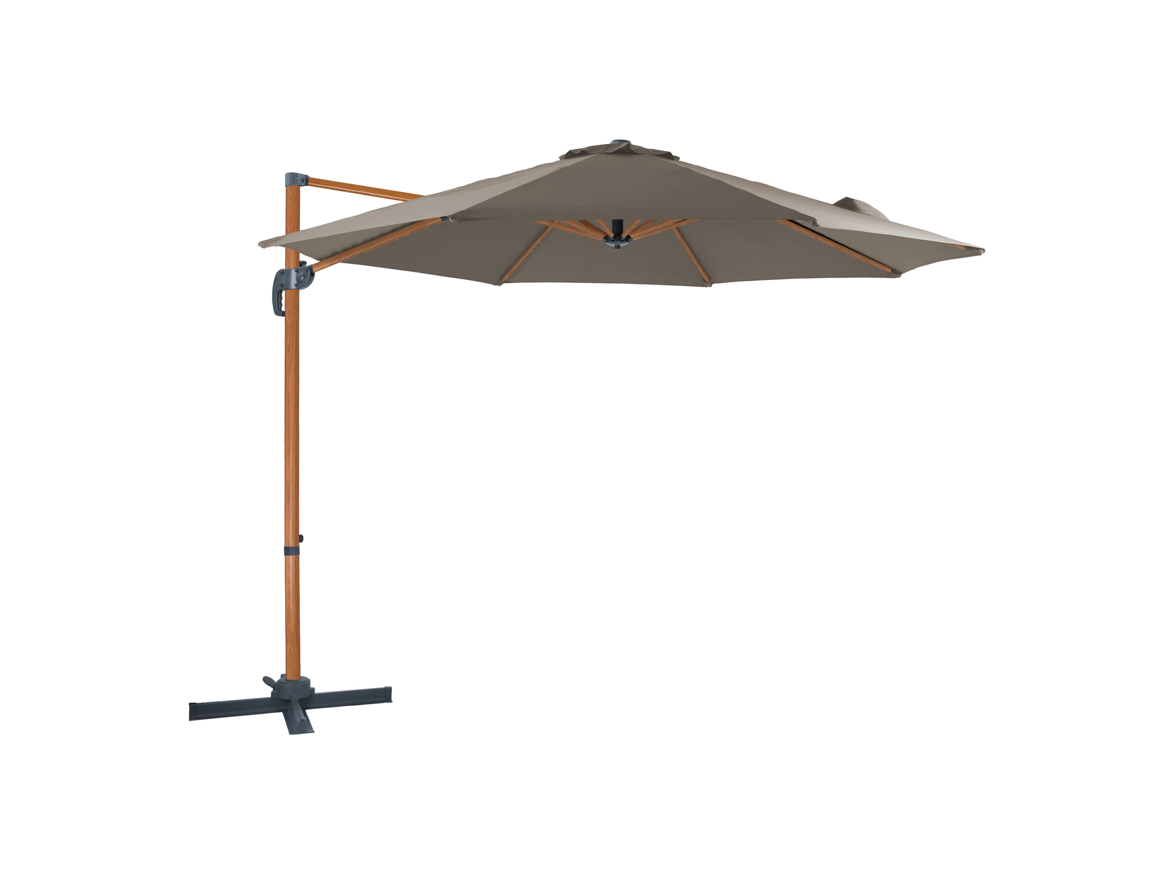 Axi Ampelschirm Marisol Ø 300 cm Holz-Optik/Taupe