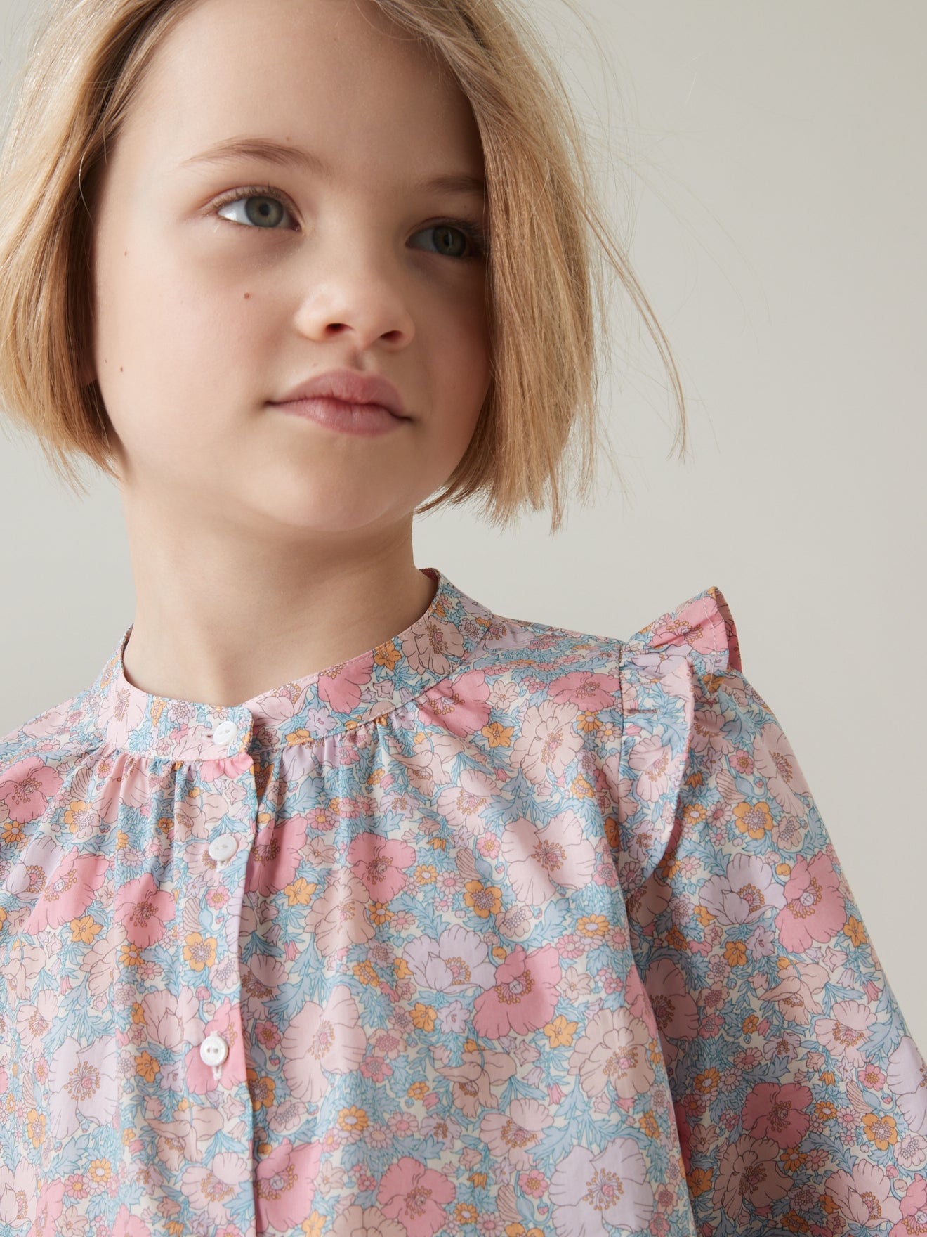 Blouse Fille en tissu Liberty Meadow Song