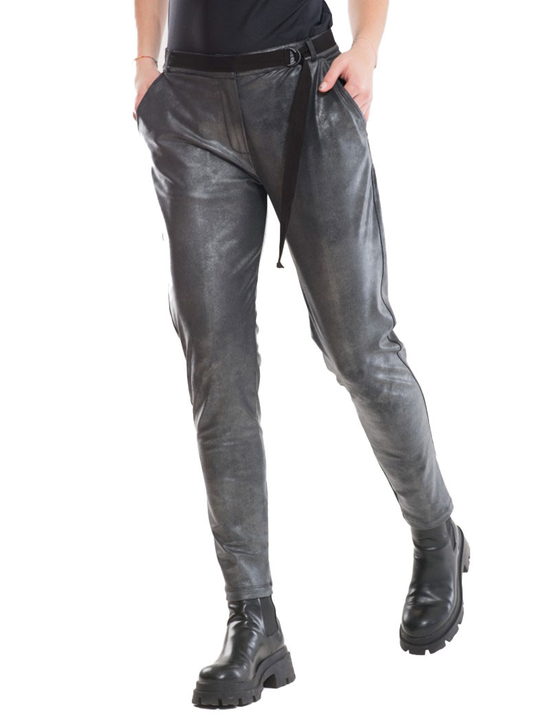 HBT INSOLITES - KRISTIANA PANTALON CITY STRAIGHT SILVER SPRAY