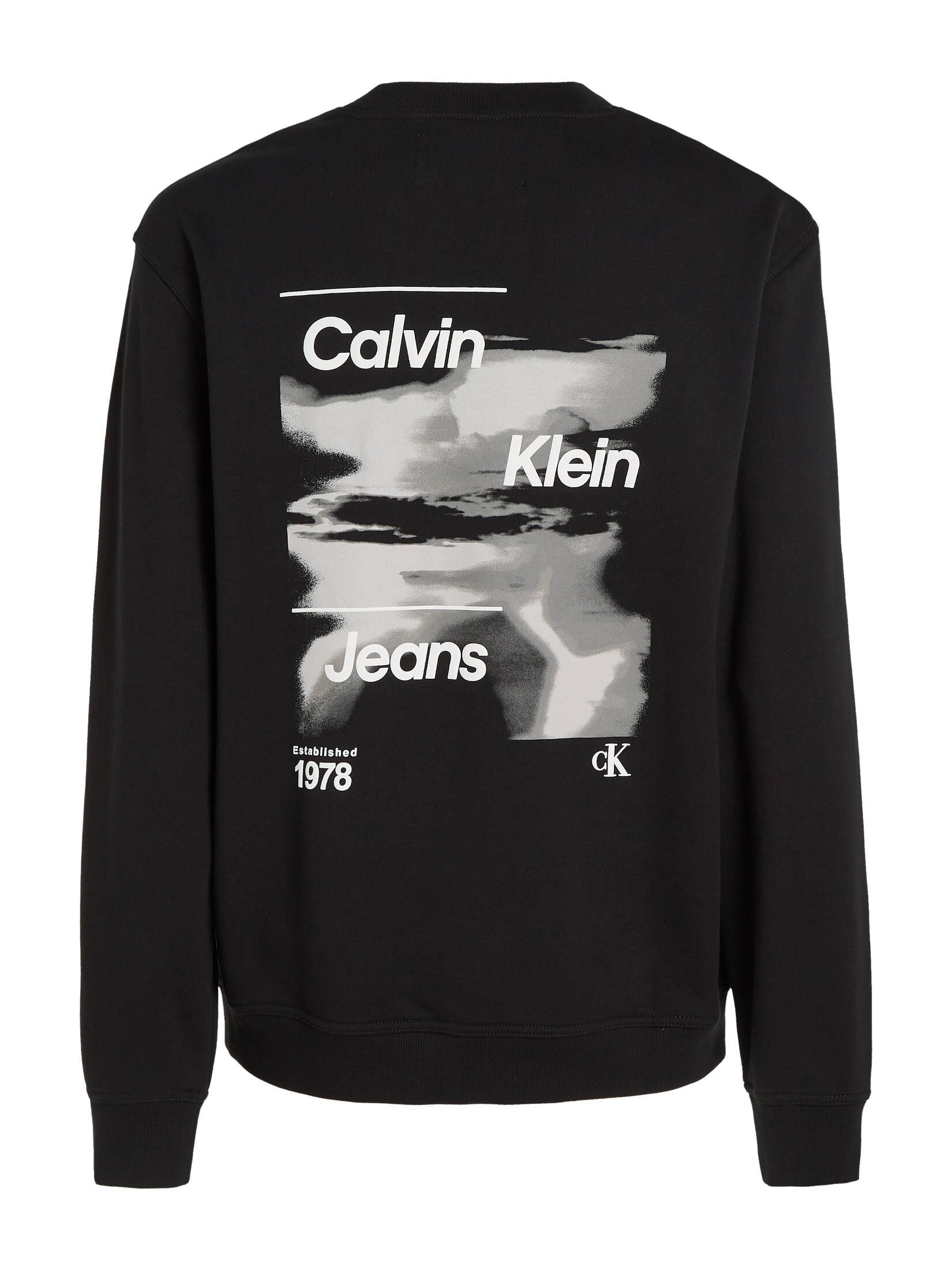 CALVIN KLEIN JEANS| Herren Sweatshirt DIFFUSED LOGO CREW NECK