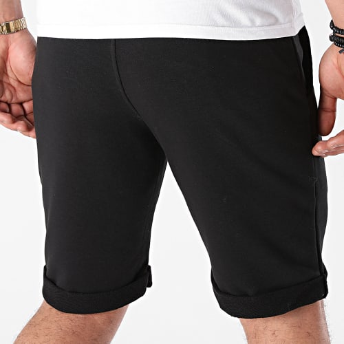 Pantalon Short Jogging Logo Noir Blanc
