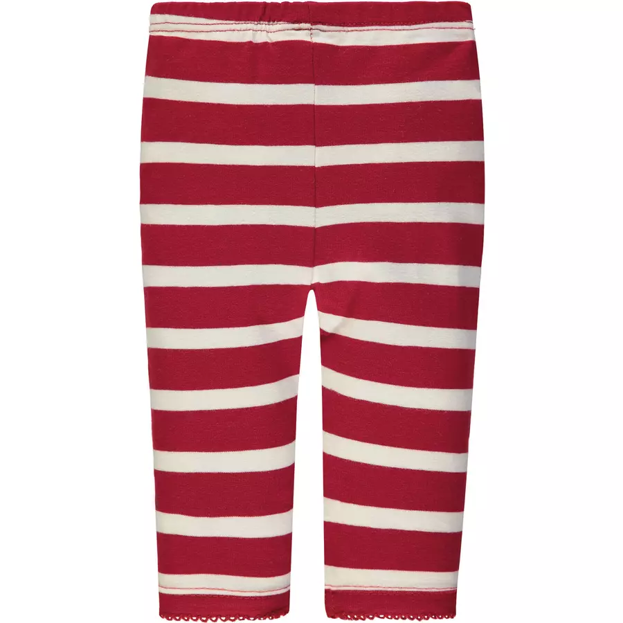 Steiff Girls Leggings, rot gestreift