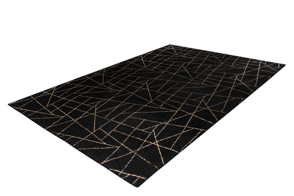 Teppich BIJOU 100 - schwarz-gold - 120x170 cm