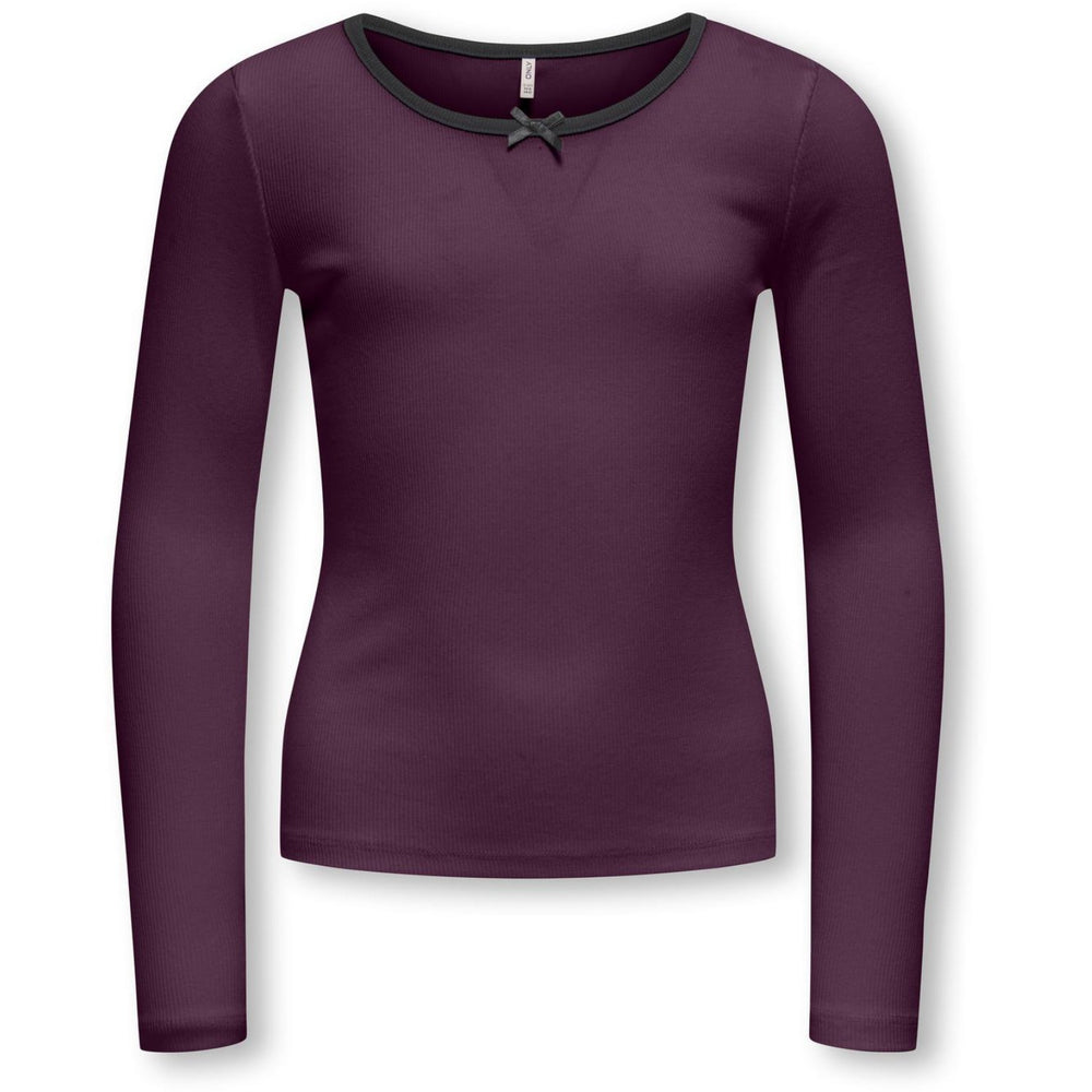 Køb kids ONLY Mauve Wine Black Bow Kogsofia L/S Sløjfe Top Jrs