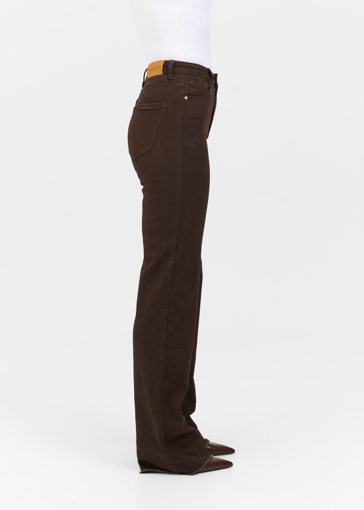 Straight leg stretch jeans deep choco