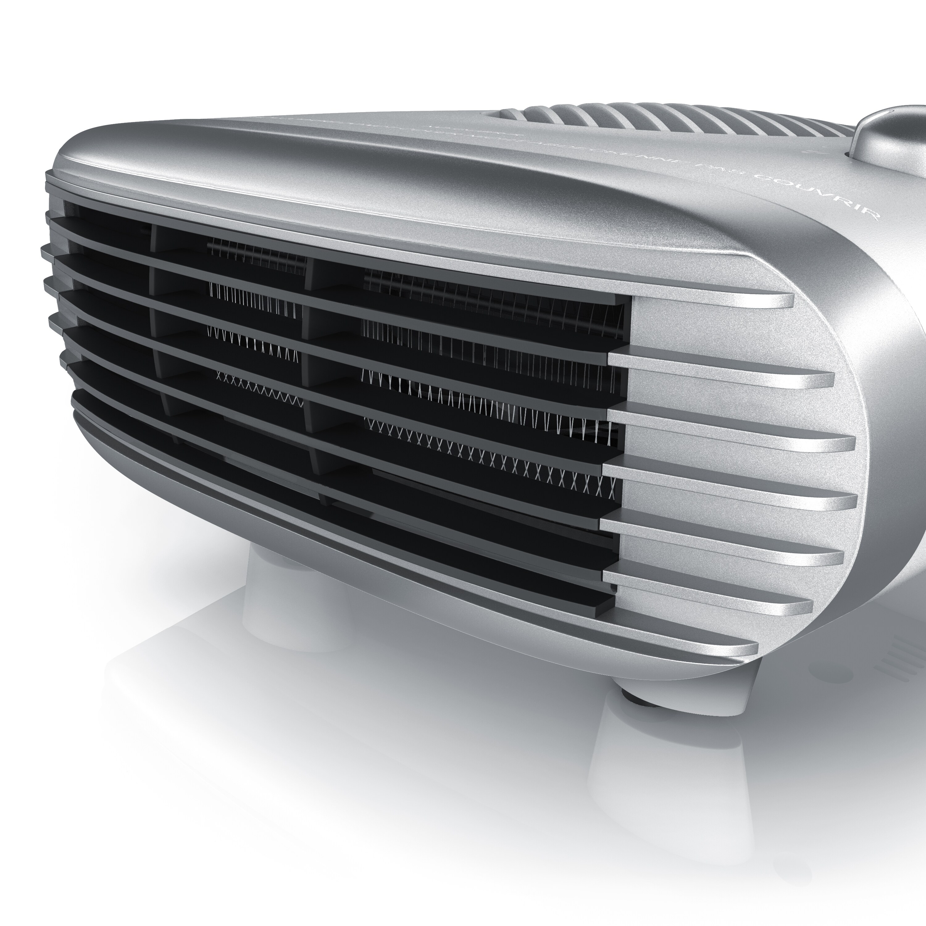 Brandson Heizlüfter 2000W, einstellbares Thermostat, Überhitzungsschutz, Automatische Abschaltung, 3 Leistungsstufen, Weiß/Silber