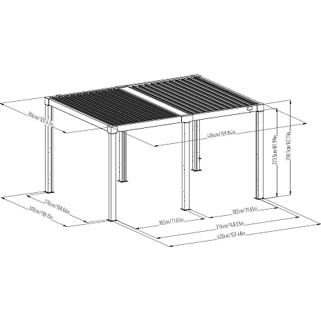 Matterhorn pergola 406x306 cm - antracit