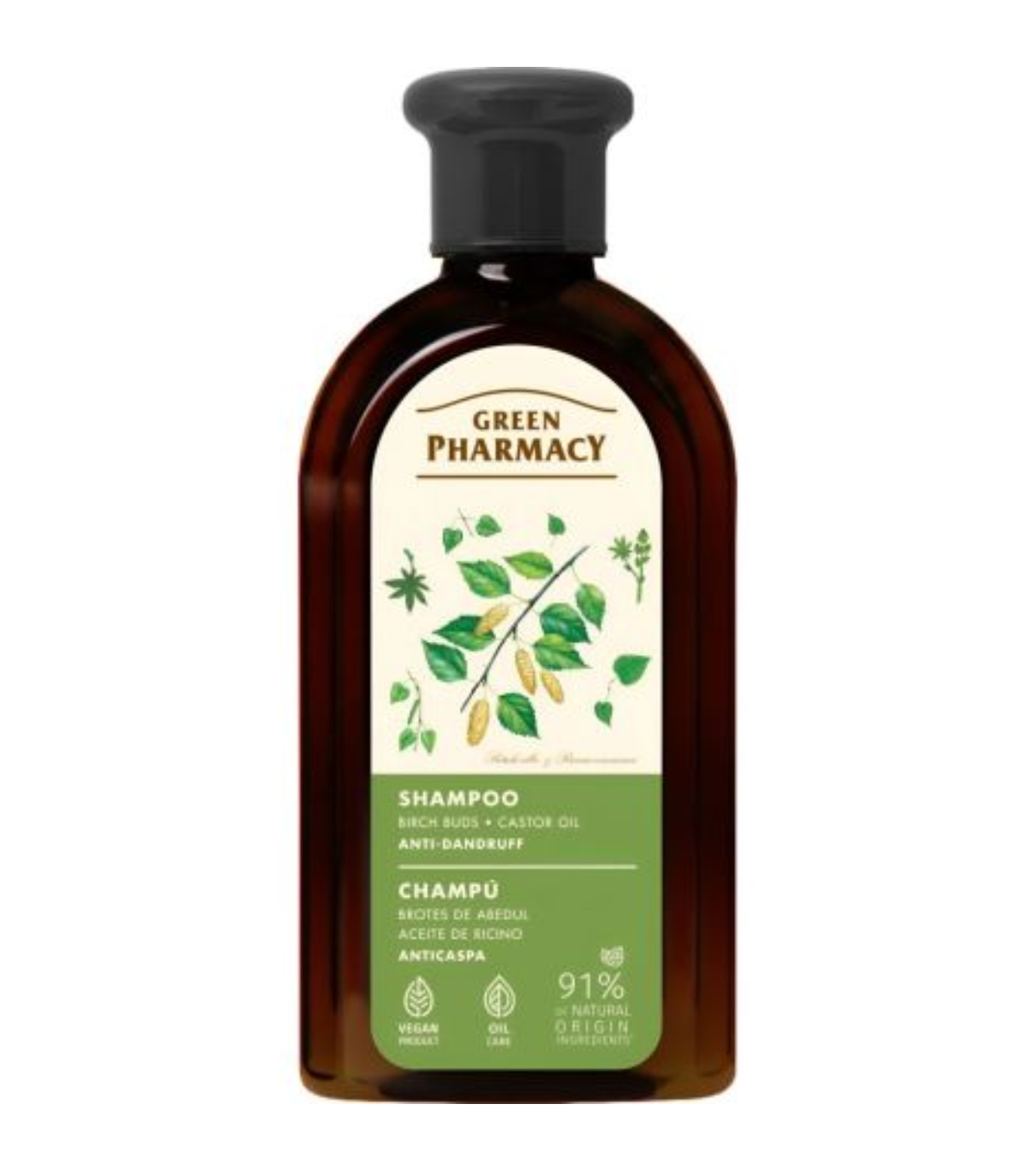 Green Pharmacy - Shampoo anticaspa - Óleo de Bétula e Rícino
