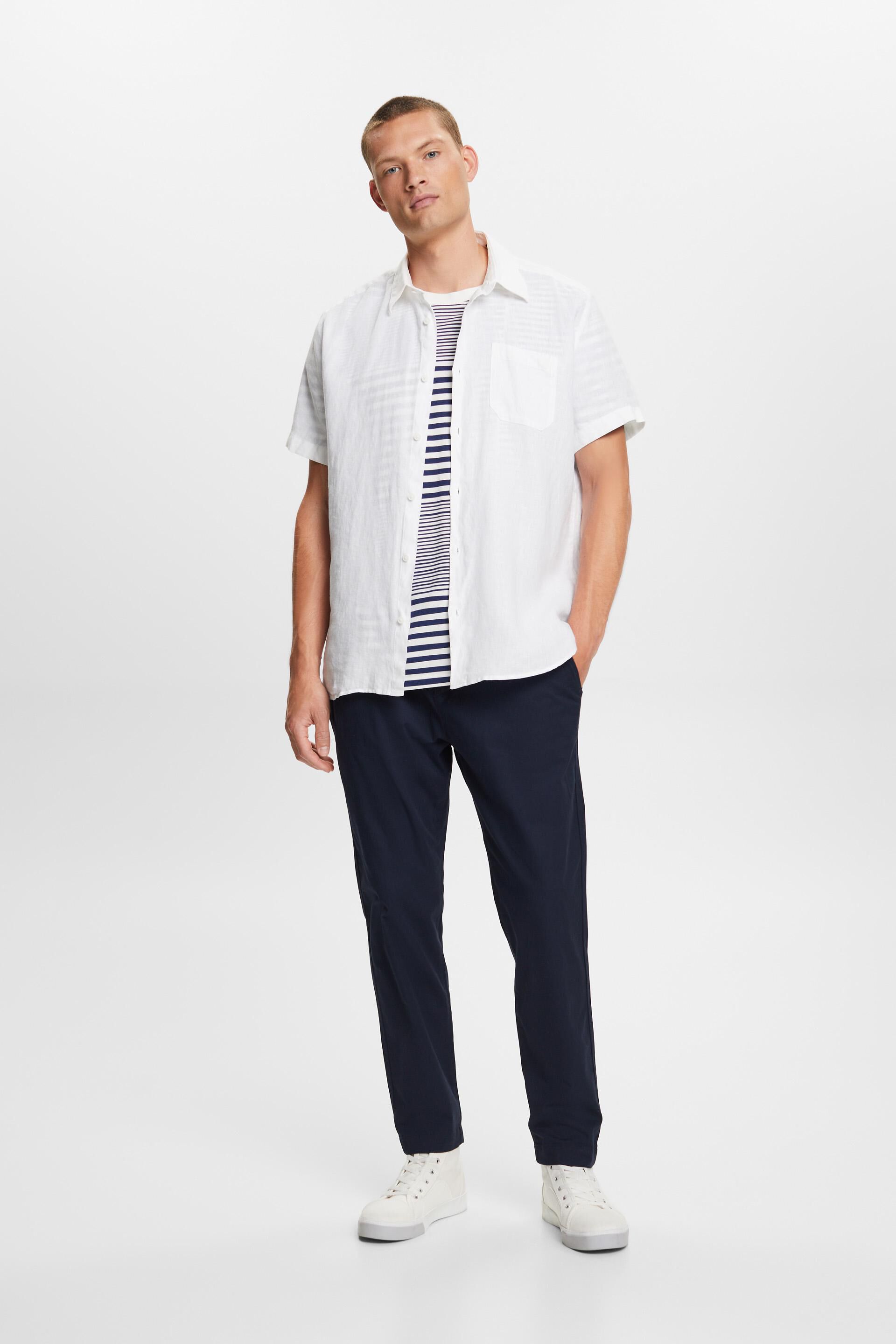 Chemise à manches courtes en lin