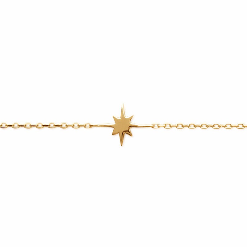 Bracelet Fin Plaqué Or Tendance Petite Etoile