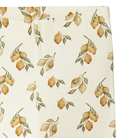 Lil' Atelier Leggings - Rib - NmfGavo - Turteltaube/Lemon